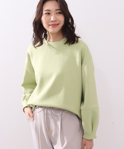 DRESKIP（ドレスキップ）の「◆もちさらダンボ－ル袖タック配色ステッチプルオーバー（Tシャツ/カットソー・レディース・ブラック/オフホワイト/サンドベージュ/レモンイエロー・02/03/04）」の17枚目の写真