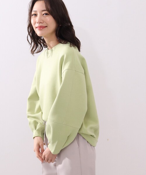 DRESKIP（ドレスキップ）の「◆もちさらダンボ－ル袖タック配色ステッチプルオーバー（Tシャツ/カットソー・レディース・ブラック/オフホワイト/サンドベージュ/レモンイエロー・02/03/04）」の18枚目の写真