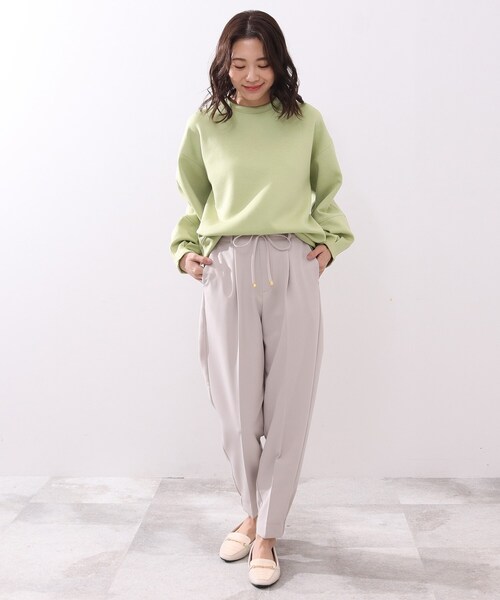 DRESKIP（ドレスキップ）の「◆もちさらダンボ－ル袖タック配色ステッチプルオーバー（Tシャツ/カットソー・レディース・ブラック/オフホワイト/サンドベージュ/レモンイエロー・02/03/04）」の20枚目の写真