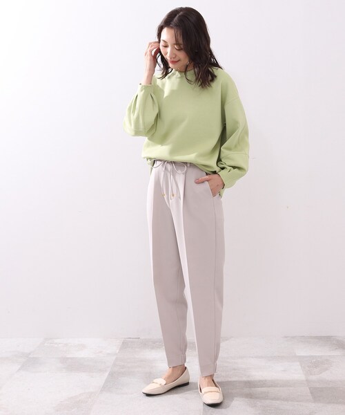 DRESKIP（ドレスキップ）の「◆もちさらダンボ－ル袖タック配色ステッチプルオーバー（Tシャツ/カットソー・レディース・ブラック/オフホワイト/サンドベージュ/レモンイエロー・02/03/04）」の21枚目の写真