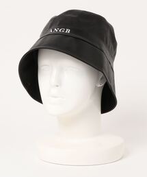 ANDGEEBEE | フェイクレザーロゴバケットハット(ハット)