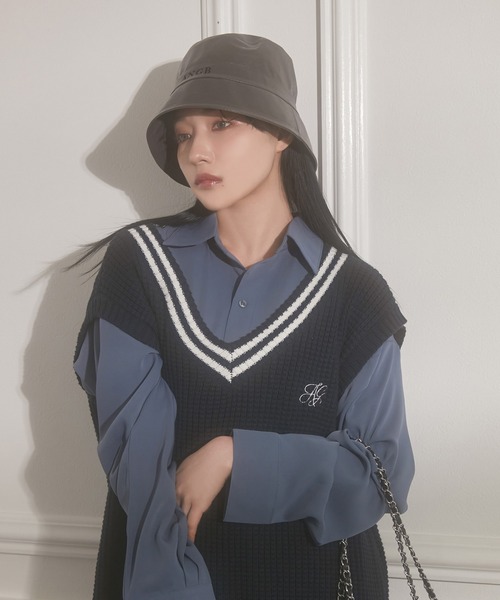 ANDGEEBEE（アンジービー）の「フェイクレザーロゴバケットハット（ハット・レディース・チャコールグレー/ブラック・FREE）」の16枚目の写真