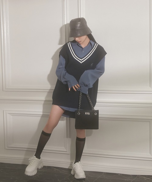 ANDGEEBEE（アンジービー）の「フェイクレザーロゴバケットハット（ハット・レディース・チャコールグレー/ブラック・FREE）」の18枚目の写真