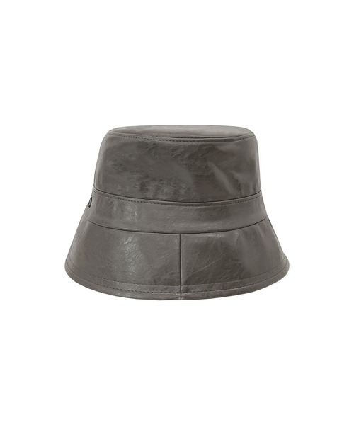 ANDGEEBEE（アンジービー）の「フェイクレザーロゴバケットハット（ハット・レディース・チャコールグレー/ブラック・FREE）」の21枚目の写真