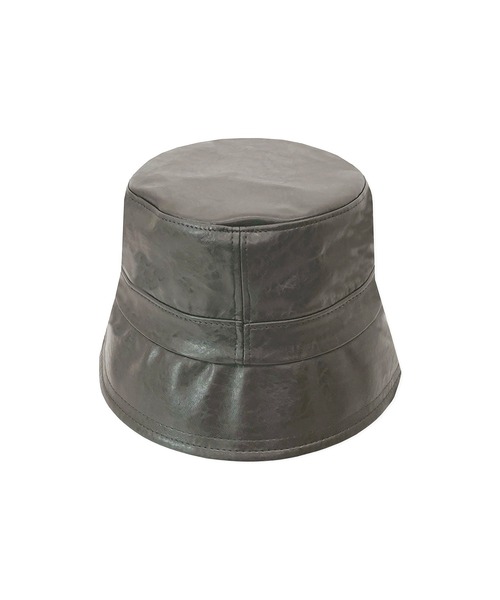 ANDGEEBEE（アンジービー）の「フェイクレザーロゴバケットハット（ハット・レディース・チャコールグレー/ブラック・FREE）」の22枚目の写真