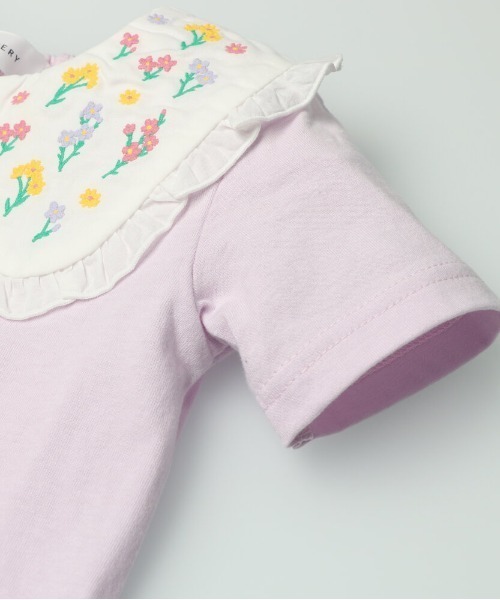 Will Mery（ウイルメリィ）の「天竺ビック衿Ｔシャツ（Tシャツ/カットソー・キッズ・ライトピンク/ラベンダー/スミクロ・100/110/120/130/90/80/95）」の6枚目の写真