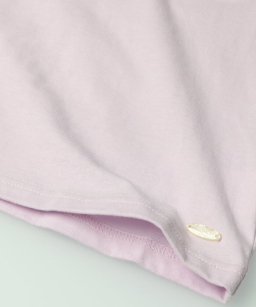 Will Mery（ウイルメリィ）の「天竺ビック衿Ｔシャツ（Tシャツ/カットソー・キッズ・ライトピンク/ラベンダー/スミクロ・100/110/120/130/90/80/95）」の7枚目の写真