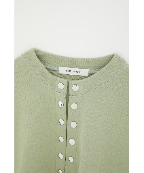 MOUSSY（マウジー）の「BUTTON UP CROPPED カーディガン（カーディガン/ボレロ・レディース・ブラック/ライトグリーン/アイボリー/バーガンディー・FREE）」の18枚目の写真