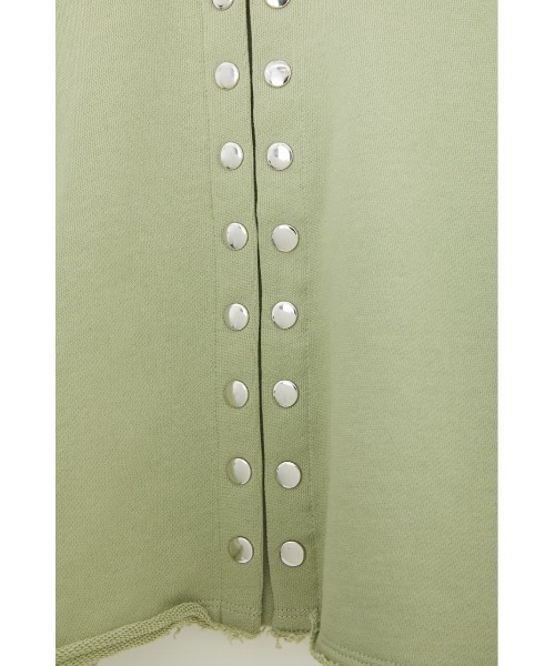 MOUSSY（マウジー）の「BUTTON UP CROPPED カーディガン（カーディガン/ボレロ・レディース・ブラック/ライトグリーン/アイボリー/バーガンディー・FREE）」の8枚目の写真