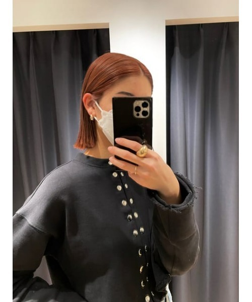 MOUSSY（マウジー）の「BUTTON UP CROPPED カーディガン（カーディガン/ボレロ・レディース・ブラック/ライトグリーン/アイボリー/バーガンディー・FREE）」の22枚目の写真