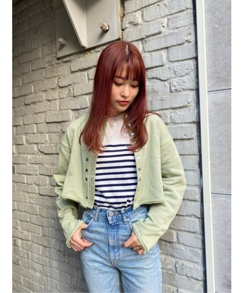 MOUSSY（マウジー）の「BUTTON UP CROPPED カーディガン（カーディガン/ボレロ・レディース・ブラック/ライトグリーン/アイボリー/バーガンディー・FREE）」の21枚目の写真