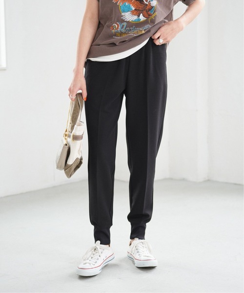 Spick & Span（スピックアンドスパン）の「≪追加≫ジョーゼットジョガーパンツ（その他パンツ・レディース・ブラック・38/36）」の8枚目の写真