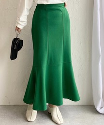She's Closet（シーズクローゼット）の「ハイウエスト横切り替え裾フレアロングポンチマーメイドスカート（スカート）」
