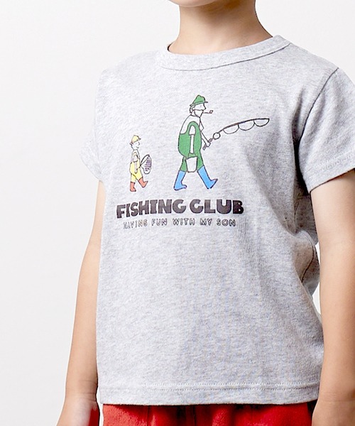 DILASH(ディラッシュ)の「FISHINGイラスト半袖Tシャツ(Tシャツ/カットソー・キッズ・グレー/グリーン/オレンジ・90/130/110/120/140/100/80)」の5枚目の写真
