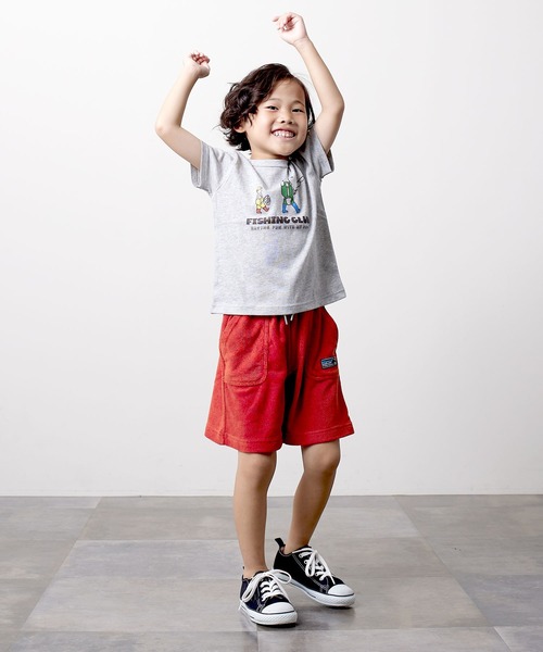 DILASH(ディラッシュ)の「FISHINGイラスト半袖Tシャツ(Tシャツ/カットソー・キッズ・グレー/グリーン/オレンジ・90/130/110/120/140/100/80)」の10枚目の写真