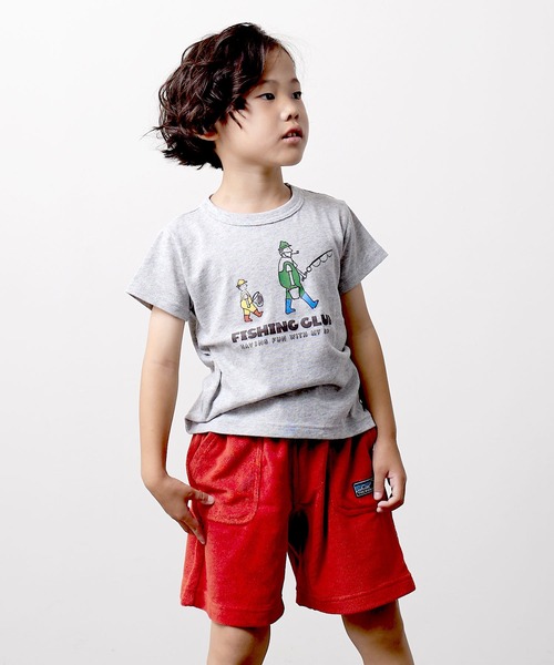 DILASH(ディラッシュ)の「FISHINGイラスト半袖Tシャツ(Tシャツ/カットソー・キッズ・グレー/グリーン/オレンジ・90/130/110/120/140/100/80)」の6枚目の写真