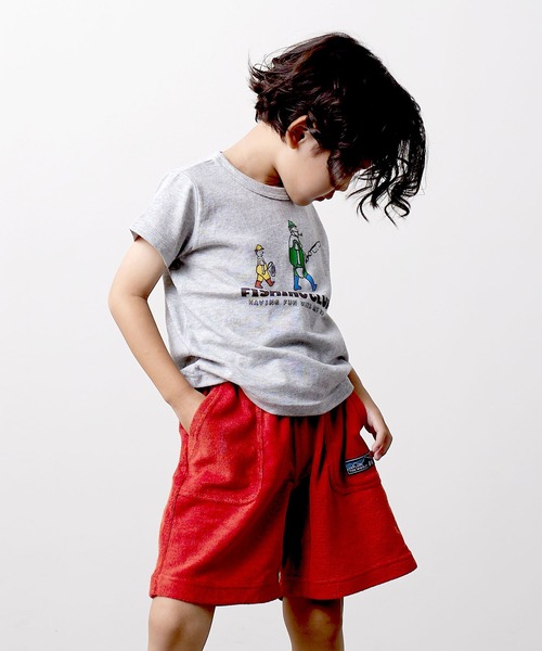 DILASH(ディラッシュ)の「FISHINGイラスト半袖Tシャツ(Tシャツ/カットソー・キッズ・グレー/グリーン/オレンジ・90/130/110/120/140/100/80)」の7枚目の写真