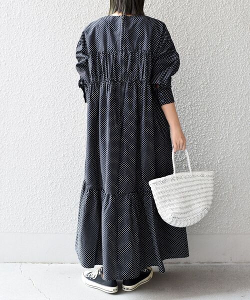 SHIPS（シップス）の「【SHIPS別注】BENCH MARKING SHIRT:〈洗濯機可能〉ドットワンピース（ワンピース・レディース・ネイビー・ONE SIZE）」の13枚目の写真