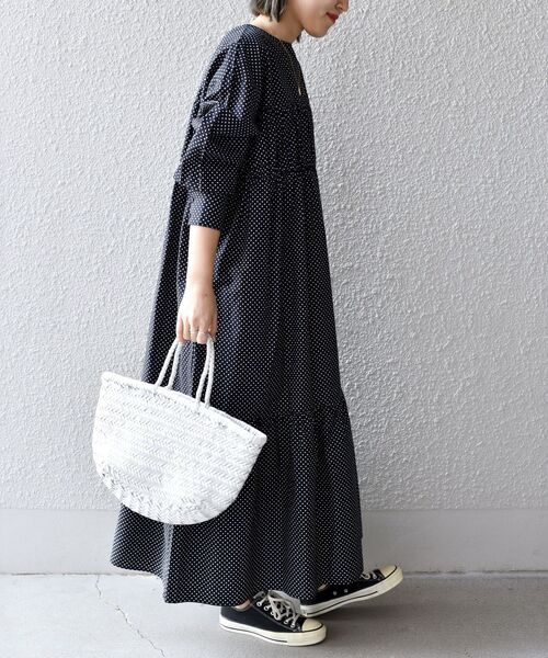 SHIPS（シップス）の「【SHIPS別注】BENCH MARKING SHIRT:〈洗濯機可能〉ドットワンピース（ワンピース・レディース・ネイビー・ONE SIZE）」の15枚目の写真