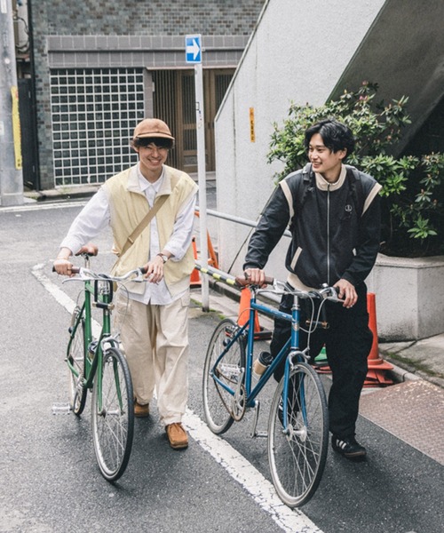 anown（アノン）の「ロゴ刺繍入り裏毛ジップアップベスト【ファッションインフルエンサー三木克海&すけ×anown限定コラボ 】（ベスト・メンズ・オフホワイト/スミクロ・FREE）」の5枚目の写真