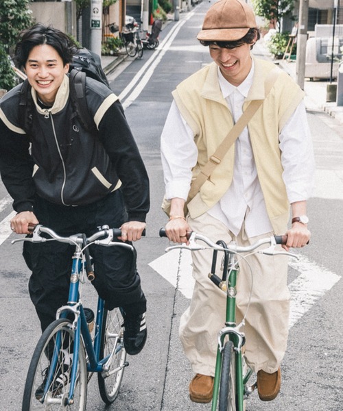 anown（アノン）の「ロゴ刺繍入り裏毛ジップアップベスト【ファッションインフルエンサー三木克海&すけ×anown限定コラボ 】（ベスト・メンズ・オフホワイト/スミクロ・FREE）」の8枚目の写真