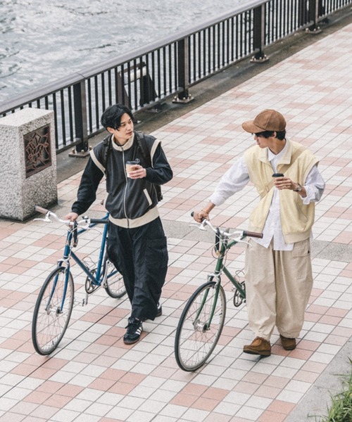 anown（アノン）の「ロゴ刺繍入り裏毛ジップアップベスト【ファッションインフルエンサー三木克海&すけ×anown限定コラボ 】（ベスト・メンズ・オフホワイト/スミクロ・FREE）」の12枚目の写真