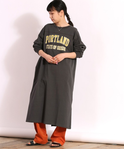 cepo（セポ）の「フットボールカットワンピース（ワンピース・レディース・オフホワイト/ブルー/チャコール・M）」の3枚目の写真