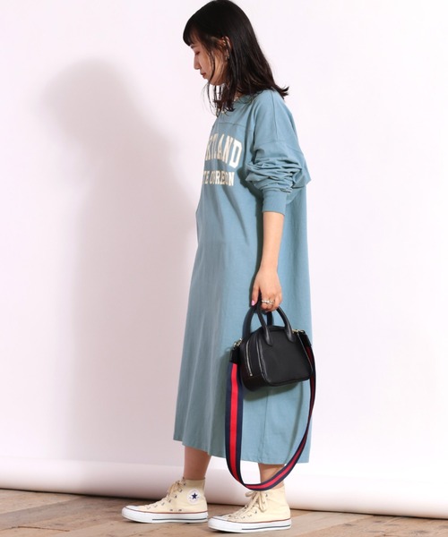 cepo（セポ）の「フットボールカットワンピース（ワンピース・レディース・オフホワイト/ブルー/チャコール・M）」の4枚目の写真