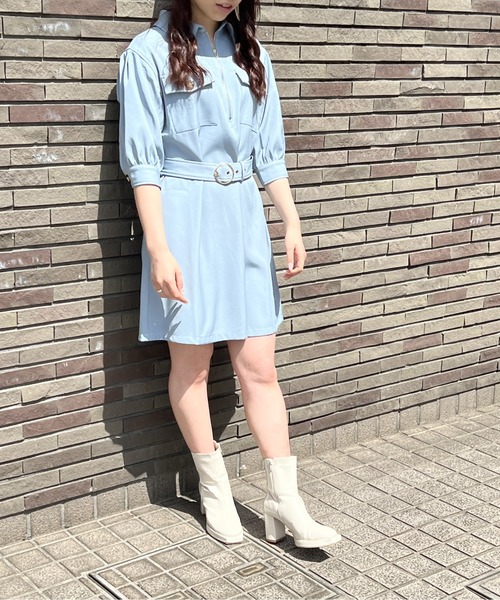 TORTE(トルテ)の「ジップアップCPOワンピース(ワンピース・レディース・ブラック/グレー系その他/ダークブルー/ライトピンク/ライトブルー/パープル/ライトブラウン・FREE)」の18枚目の写真