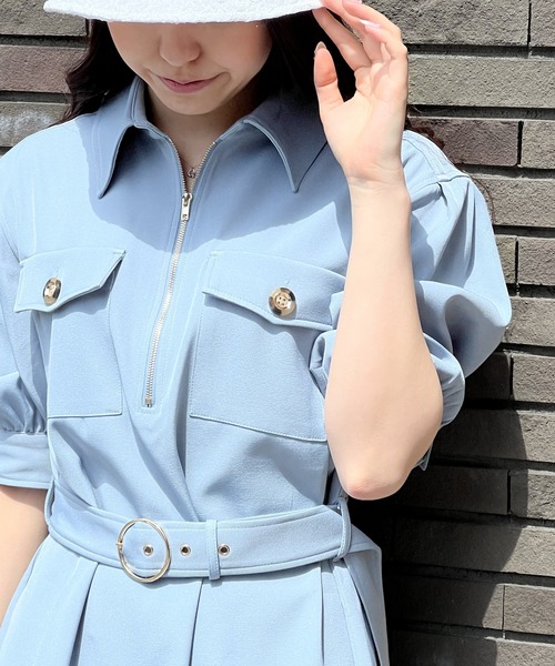 TORTE(トルテ)の「ジップアップCPOワンピース(ワンピース・レディース・ブラック/グレー系その他/ダークブルー/ライトピンク/ライトブルー/パープル/ライトブラウン・FREE)」の21枚目の写真