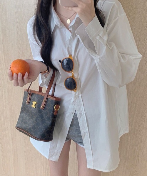 HALEY PESCA（ヘーリーペスカ）の「HALEY PESCA/ストライプカジュアルシャツ（シャツ/ブラウス・レディース・ホワイト/グリーン/ピンク・FREE）」の7枚目の写真