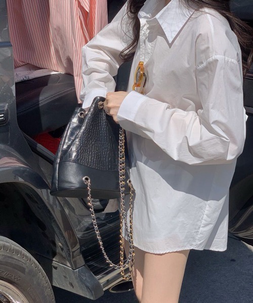 HALEY PESCA（ヘーリーペスカ）の「HALEY PESCA/ストライプカジュアルシャツ（シャツ/ブラウス・レディース・ホワイト/グリーン/ピンク・FREE）」の8枚目の写真