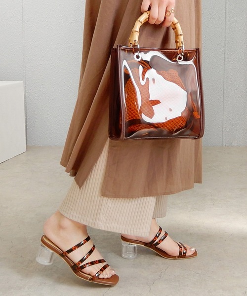 minia(ミニア)の「クリアヒールチューブサンダル ◇(サンダル・レディース・アイボリー/ブラック/ブラウン・S/M/L/LL)」の3枚目の写真