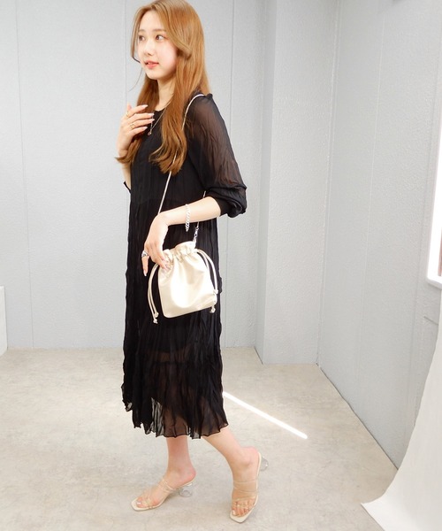 minia(ミニア)の「クリアヒールチューブサンダル ◇(サンダル・レディース・アイボリー/ブラック/ブラウン・S/M/L/LL)」の10枚目の写真