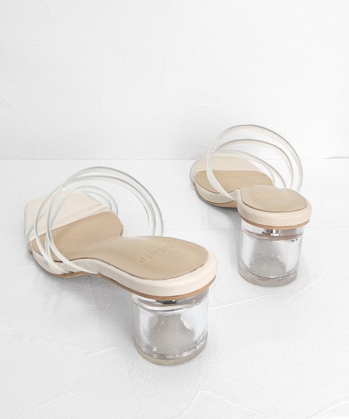 minia(ミニア)の「クリアヒールチューブサンダル ◇(サンダル・レディース・アイボリー/ブラック/ブラウン・S/M/L/LL)」の15枚目の写真