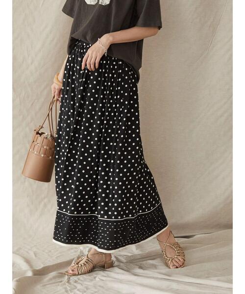 AMERICAN HOLIC(アメリカンホリック)の「パネル柄Dotスカート(スカート・レディース・ドット・M/L)」の2枚目の写真