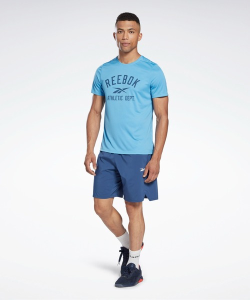 Reebok(リーボック)の「ワークアウト レディ グラフィック Tシャツ / Workout Ready Graphic T-Shirt /(Tシャツ/カットソー・メンズ・スカイブルー・SMALL/XXX-LARGE/LARGE/MEDIUM/X-LARGE/XX-LARGE/X-SMALL)」の4枚目の写真