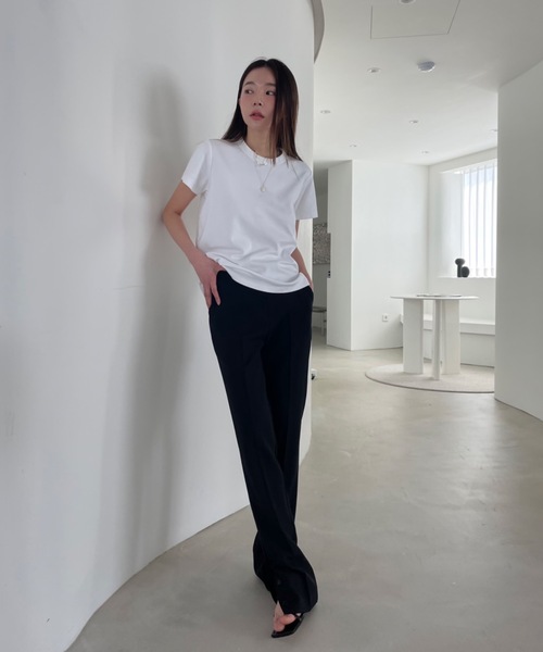 Didot.showroom（ディドット ショールーム）の「サイドボタンフレアスラックス（スラックス・レディース・ブラック/ミント・S/M）」の13枚目の写真