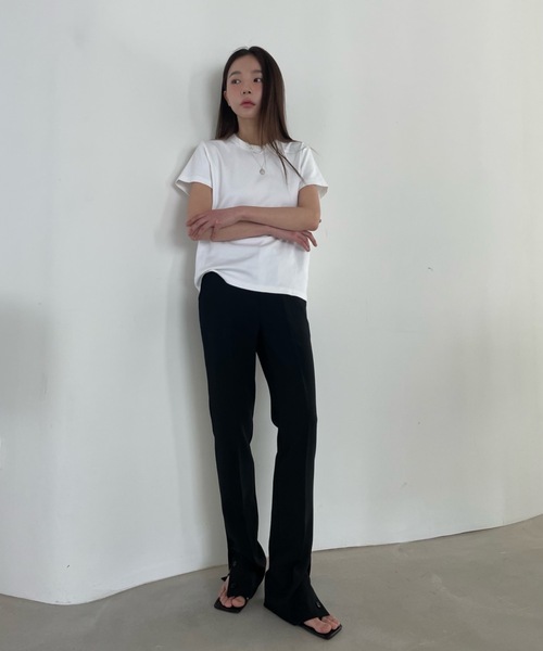 Didot.showroom（ディドット ショールーム）の「サイドボタンフレアスラックス（スラックス・レディース・ブラック/ミント・S/M）」の14枚目の写真