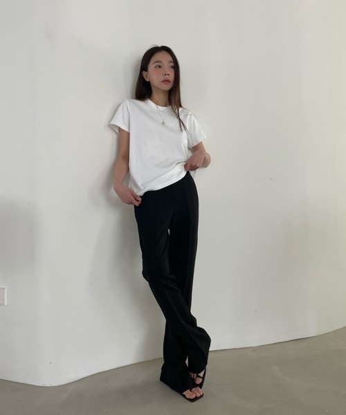 Didot.showroom（ディドット ショールーム）の「サイドボタンフレアスラックス（スラックス・レディース・ブラック/ミント・S/M）」の15枚目の写真