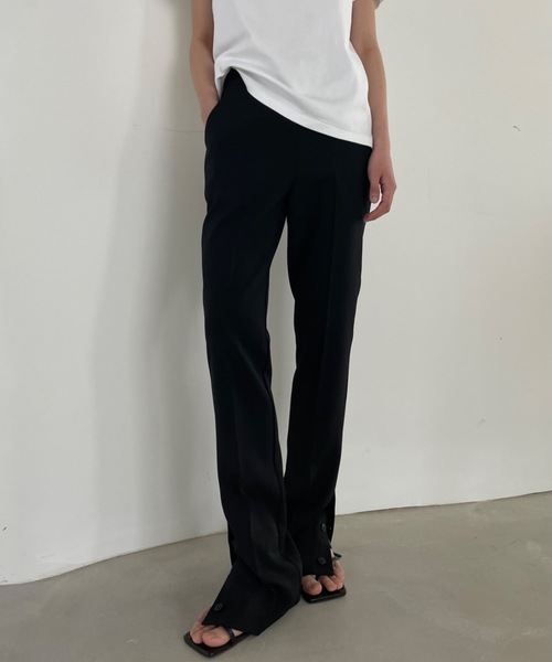 Didot.showroom（ディドット ショールーム）の「サイドボタンフレアスラックス（スラックス・レディース・ブラック/ミント・S/M）」の16枚目の写真