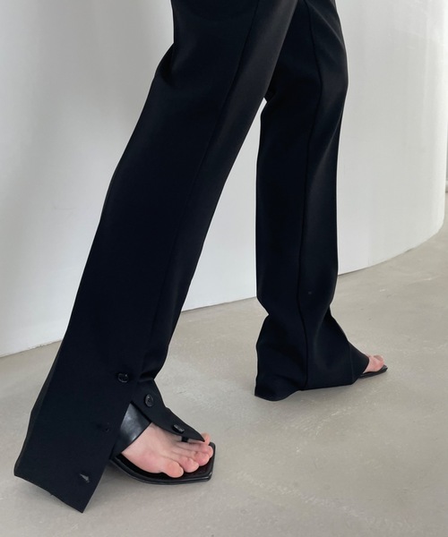 Didot.showroom（ディドット ショールーム）の「サイドボタンフレアスラックス（スラックス・レディース・ブラック/ミント・S/M）」の17枚目の写真