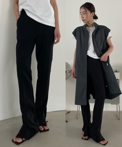 Didot.showroom（ディドット ショールーム）の「サイドボタンフレアスラックス（スラックス・レディース・ブラック/ミント・S/M）」の20枚目の写真