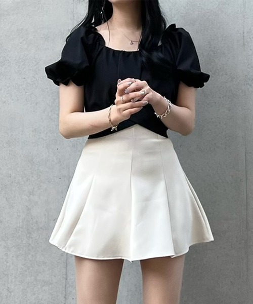 titty＆Co. PETIT by poyo（ティティーアンドコープティバイポヨ）の「【titty&Co.PETIT by POYO】バックリボンパフスリーブブラウス（シャツ/ブラウス・レディース・ブラック/ホワイト・FREE）」の9枚目の写真