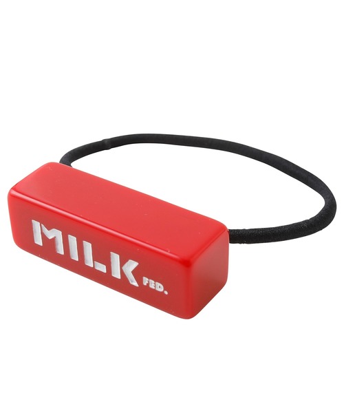 MILKFED.（ミルクフェド）の「BAR LOGO HAIR ELASTIC（ヘアゴム・レディース・ブラック/レッド・ONE SIZE）」の7枚目の写真