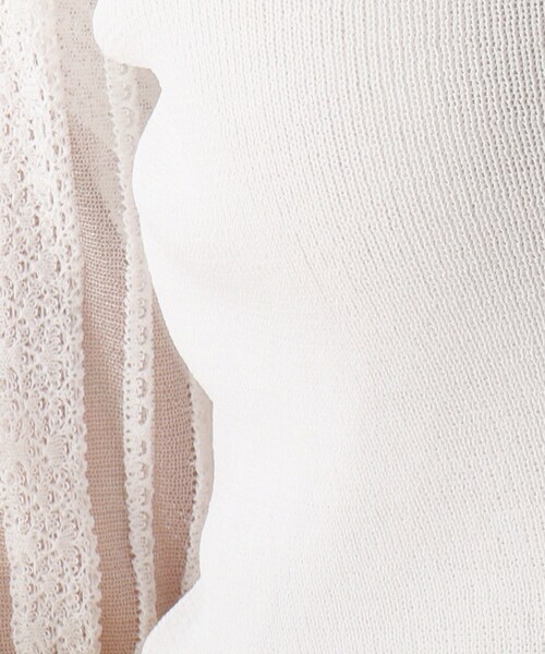 OPAQUE.CLIP（オペークドットクリップ）の「◆シアー編みデザイン半袖ニット（ニット/セーター・レディース・ホワイト系/ブラック/ピンク系/マスタード・38）」の11枚目の写真