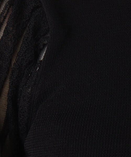 OPAQUE.CLIP（オペークドットクリップ）の「◆シアー編みデザイン半袖ニット（ニット/セーター・レディース・ホワイト系/ブラック/ピンク系/マスタード・38）」の13枚目の写真