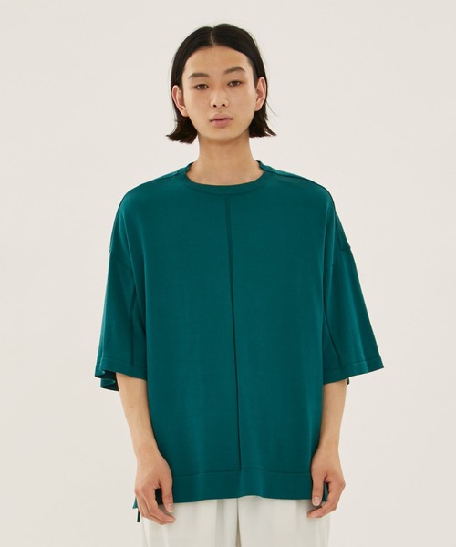 CITY TOKYO（シティトウキョウ）の「オーバーサイズハイゲージニット（ニット/セーター・メンズ・グレー/オフホワイト/ブルー/グリーン・1/2）」の4枚目の写真