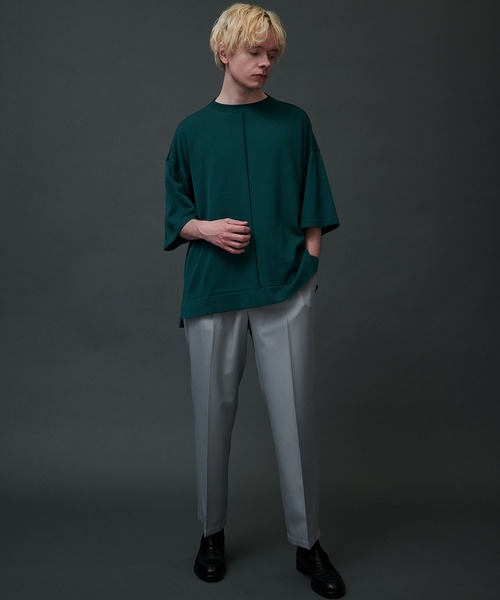 CITY TOKYO（シティトウキョウ）の「オーバーサイズハイゲージニット（ニット/セーター・メンズ・グレー/オフホワイト/ブルー/グリーン・1/2）」の17枚目の写真