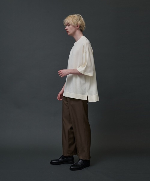 CITY TOKYO（シティトウキョウ）の「オーバーサイズハイゲージニット（ニット/セーター・メンズ・グレー/オフホワイト/ブルー/グリーン・1/2）」の19枚目の写真